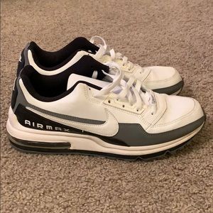 White Gray and Black Nike Air Max Shoes 12